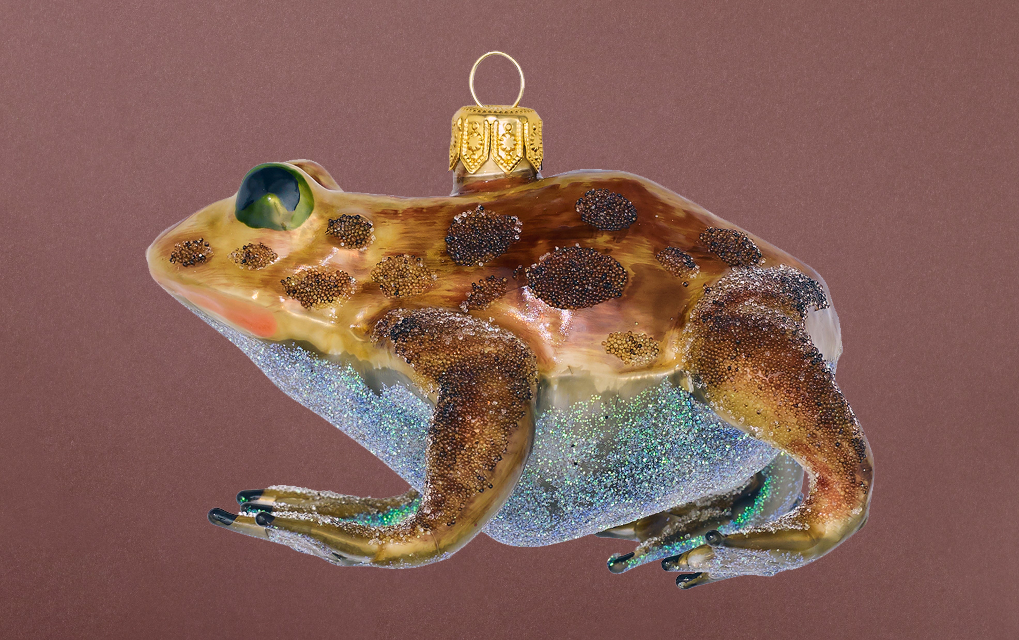 Christmas Ornament, Brown Toad