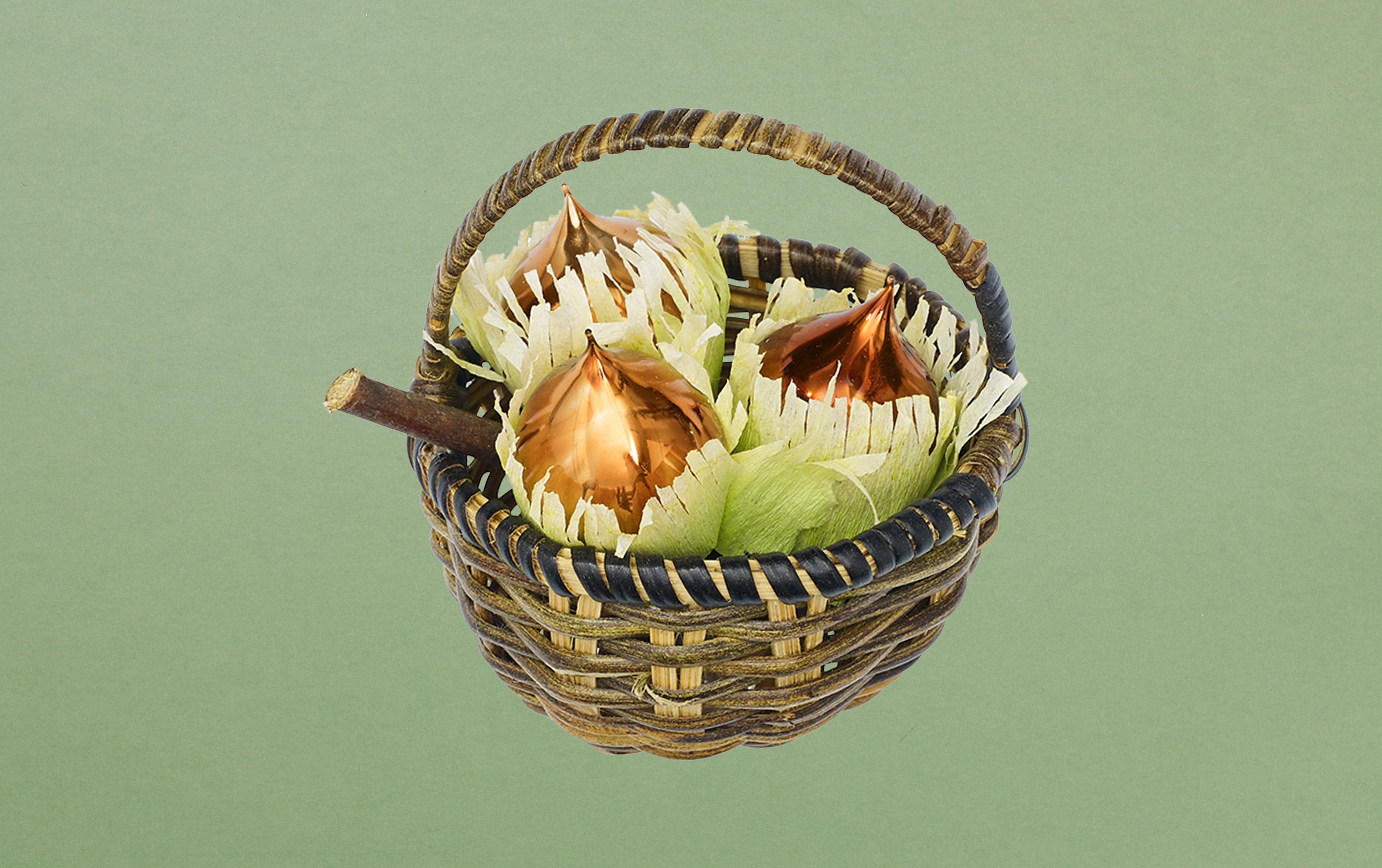 Christmas Ornament, Basket of Nuts