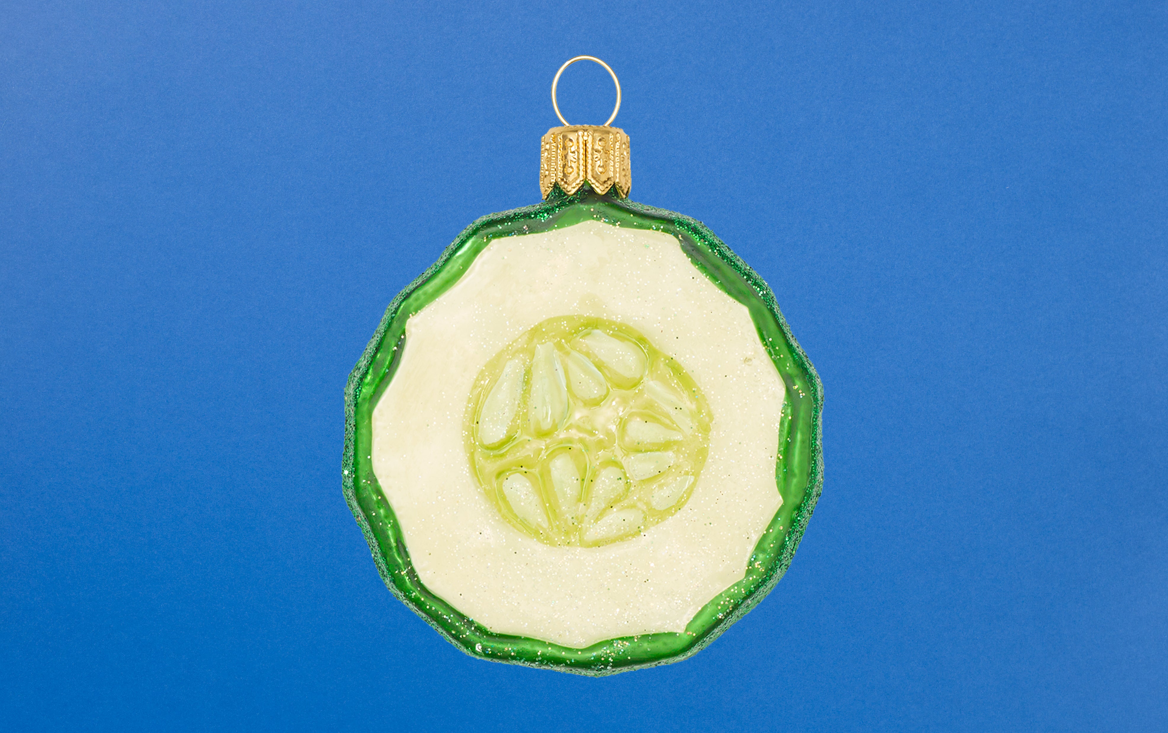Christmas Ornament, Cucumber Slice