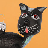 Christmas Ornament, Bendy Black Cat