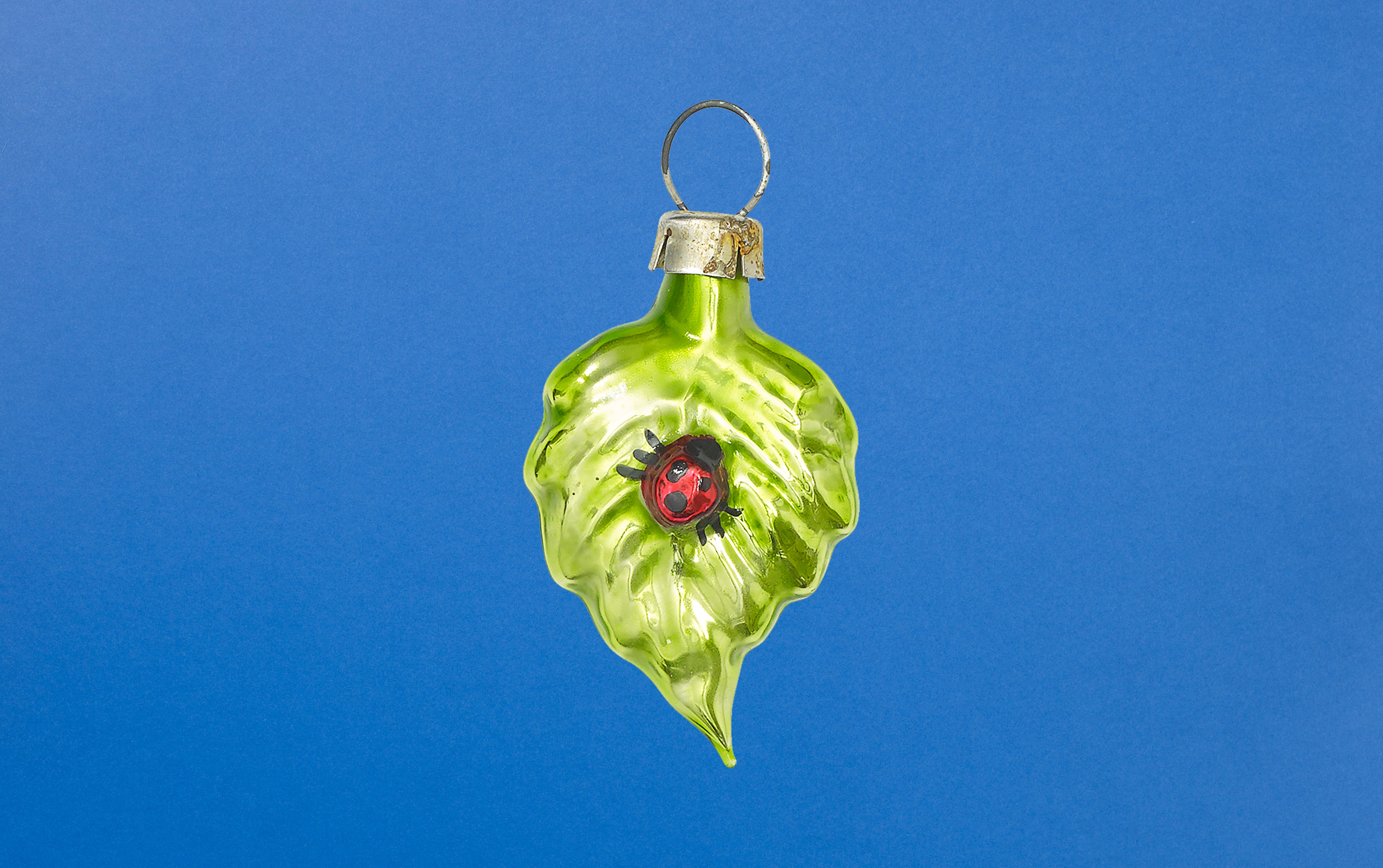 Christmas Ornament, Leaf with Ladybird