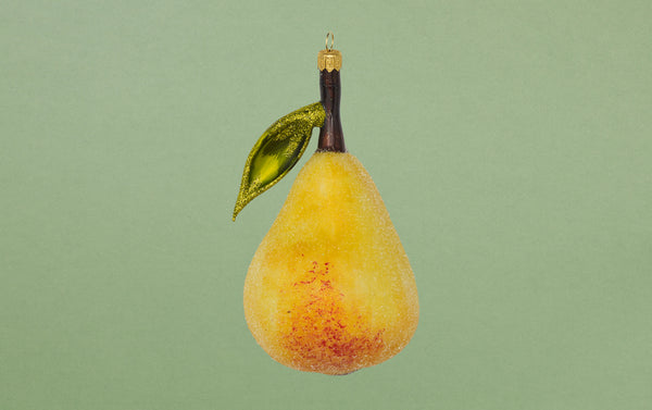 Christmas Ornament, Frosted Pear