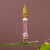 Christmas Ornament, Small Candle on Clip