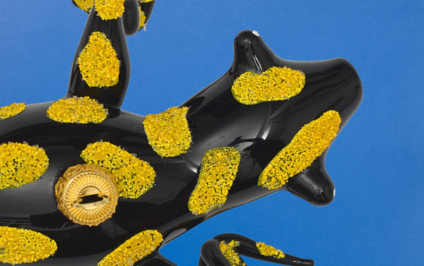 Christmas Ornament, Black and Yellow Salamander