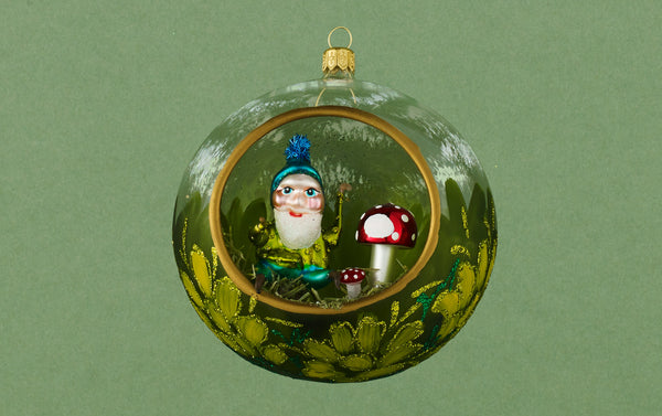 Christmas Ornament, Bauble with Gnome