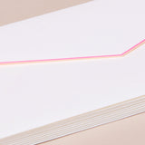 Pink Neon Edge White Envelopes - Pack of 10