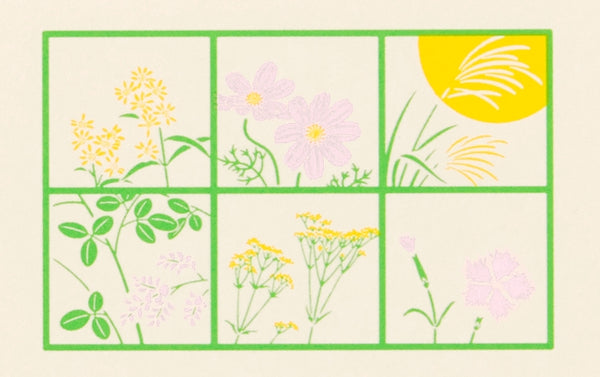 Set of 6 Japanese Botanical Postcards, No 5