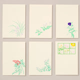 Set of 6 Japanese Botanical Postcards, No 5