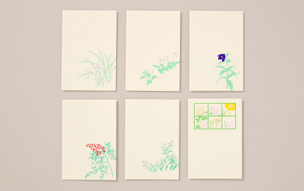 Set of 6 Japanese Botanical Postcards, No 5