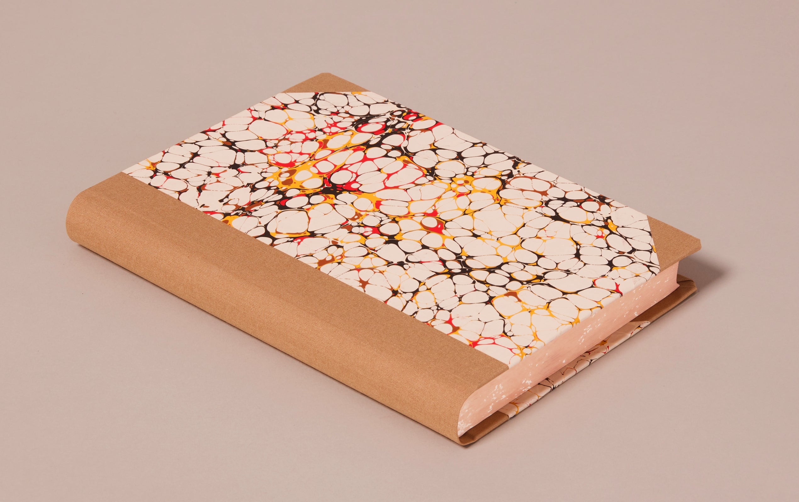 Extra-Thick "Composition Ledger" Marbled Notebook, Beige Crackle