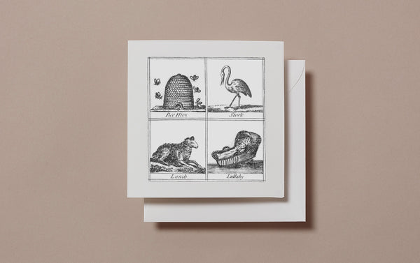 Square Miscellany Greeting Card, Bee Hive
