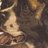 Embossed Die Cut Greeting Card, St Bernard