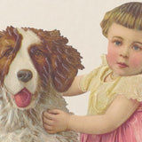 Embossed Die Cut Greeting Card, Child and Puppy