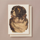 Embossed Die Cut Greeting Card, St Bernard