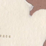 Handmade Deckled Edge Peace Dove Christmas Card