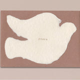 Handmade Deckled Edge Peace Dove Christmas Card