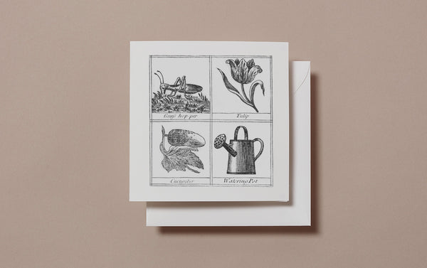 Square Miscellany Greeting Card, Grasshopper