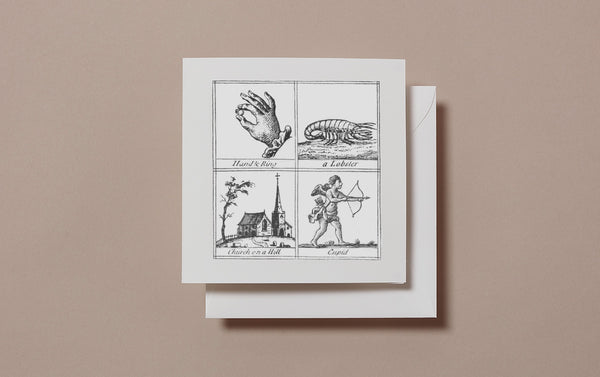 Square Miscellany Greeting Card, Love Lobster
