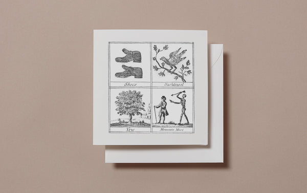 Square Miscellany Greeting Card, Shoes