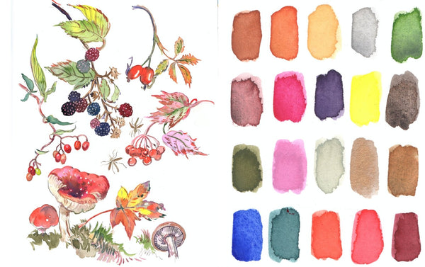 Japanese Seasons Watercolour Set, Autumn