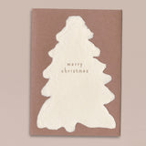 Handmade Deckled Edge Tree Christmas Card