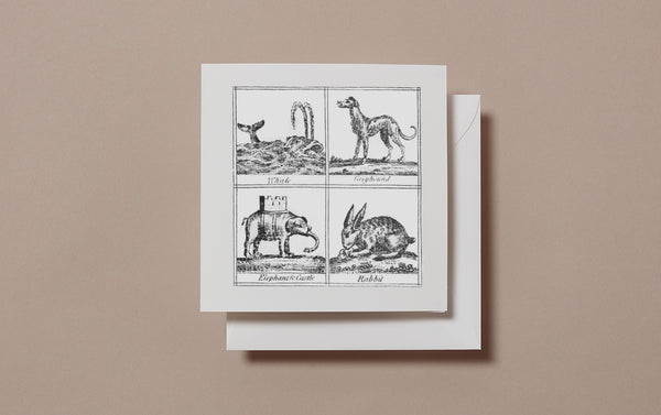 Square Miscellany Greeting Card, Whale