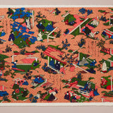 Full-Panel Chiyogami Silk Screen Print, Edo