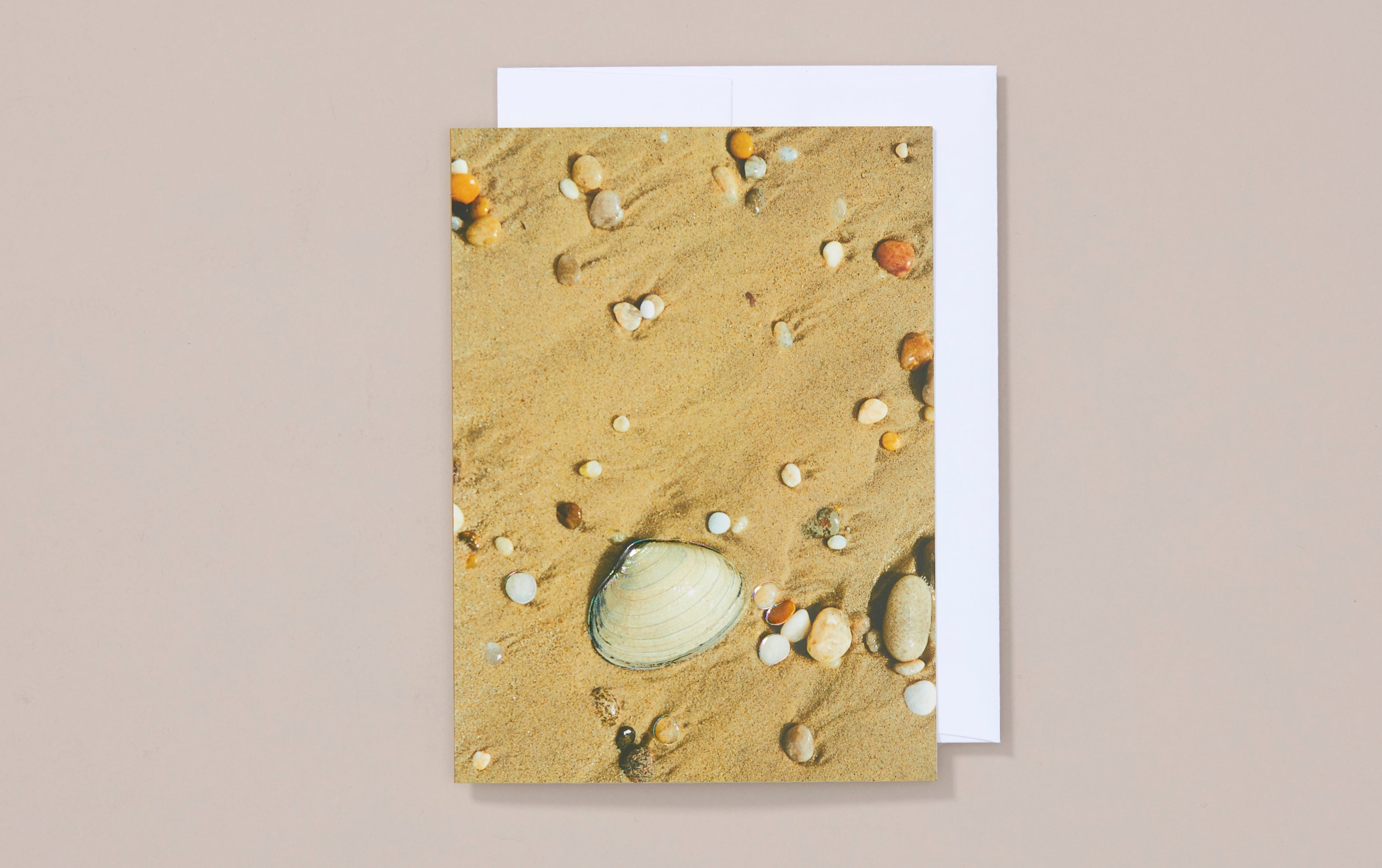Engraved Sandy Beach Greeting Card