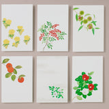 Set of 6 Japanese Botanical Postcards, No 4