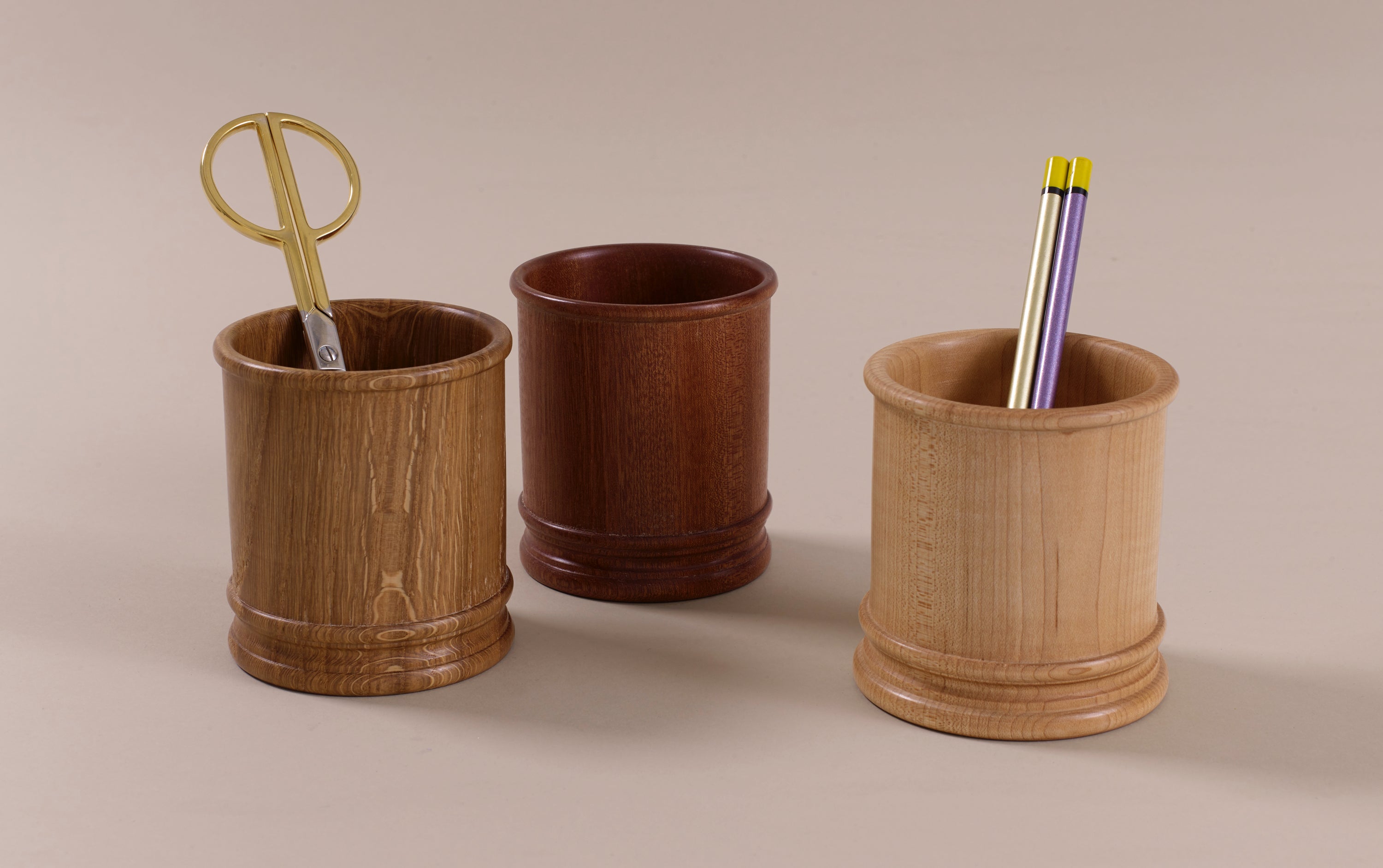 Hand Turned Wooden Desk Cup
