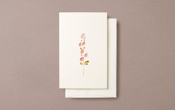 Tiny Pink Daisy Embossed Greeting Card