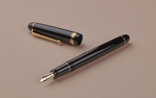 Black Pilot Custom 74 Fountain Pen, Soft Medium Nib