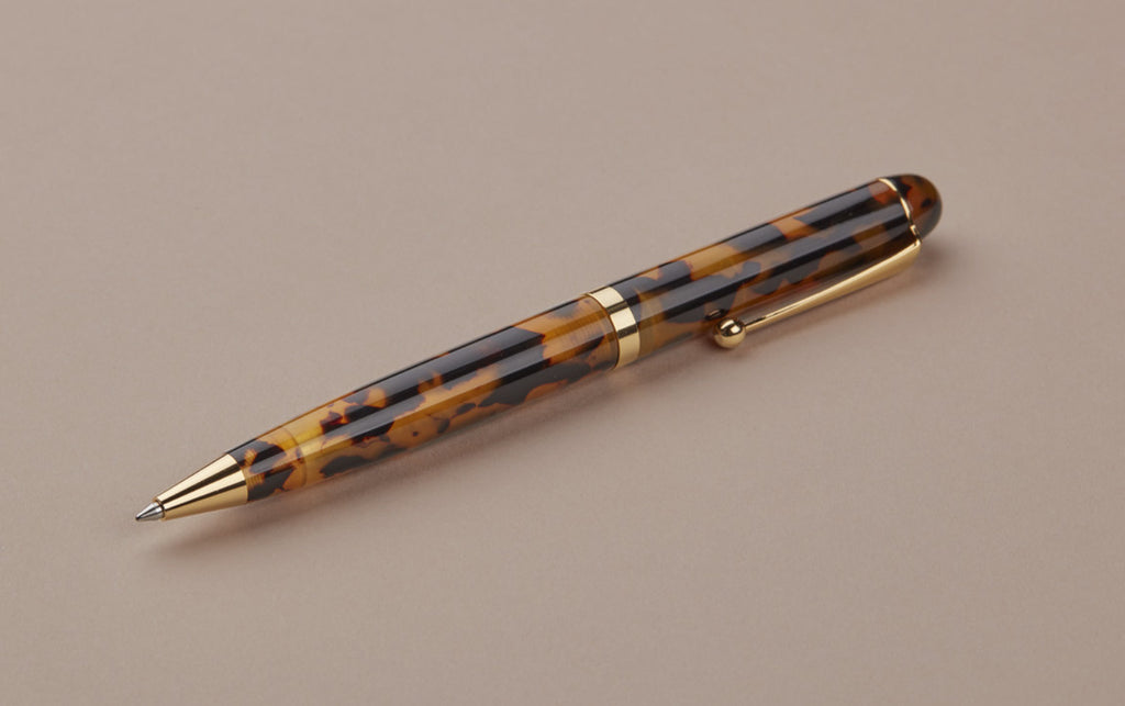 Ohnishi Seisakusho Tortoise Shell Celluloid Ballpoint Pen – Choosing ...