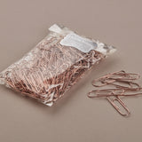 100 Rose Gold Gem Paper Clips