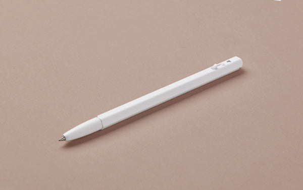 Clicky Matte White Aluminium Ballpoint Pen