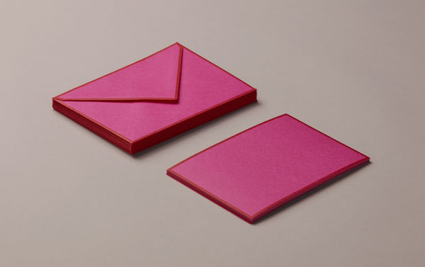 10 Cards & Envelopes - Letter Writing Set Fuchsia/Red