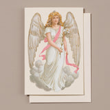 Embossed Die Cut Christmas Card, Winged Angel