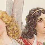 Embossed Die Cut Christmas Card, Two Angels