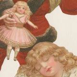 Embossed Die Cut Christmas Card, St Nicholas and Child