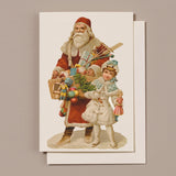 Embossed Die Cut Christmas Card, Father Christmas