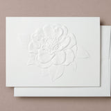 Blind Embossed Camellia Greeting Card