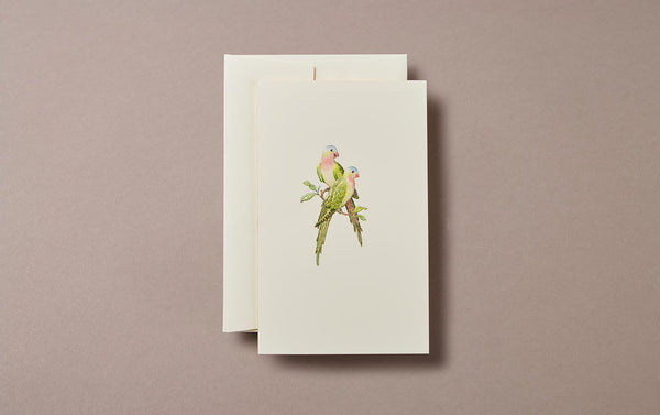 Lovebirds Embossed Greeting Card
