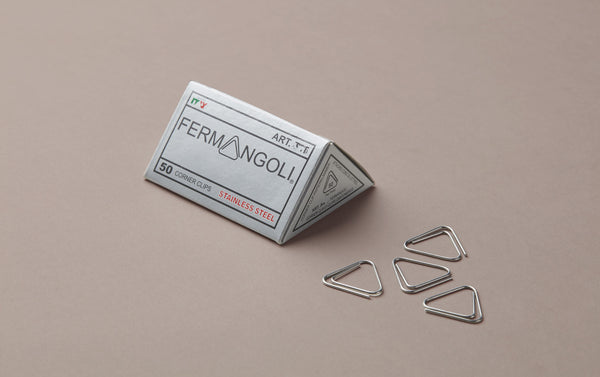 50 Steel Triangular Corner Paper Clips