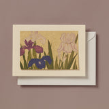 Matte Gold Foil Irises Greeting Card