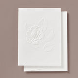 Blind Embossed Camellia No. 2 Greeting Card