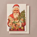 Embossed Die Cut Christmas Card, Santa