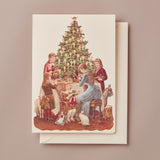 Embossed Die Cut Christmas Card, Victorian Christmas
