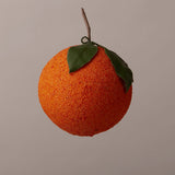 Papier Maché Orange Christmas Ornament