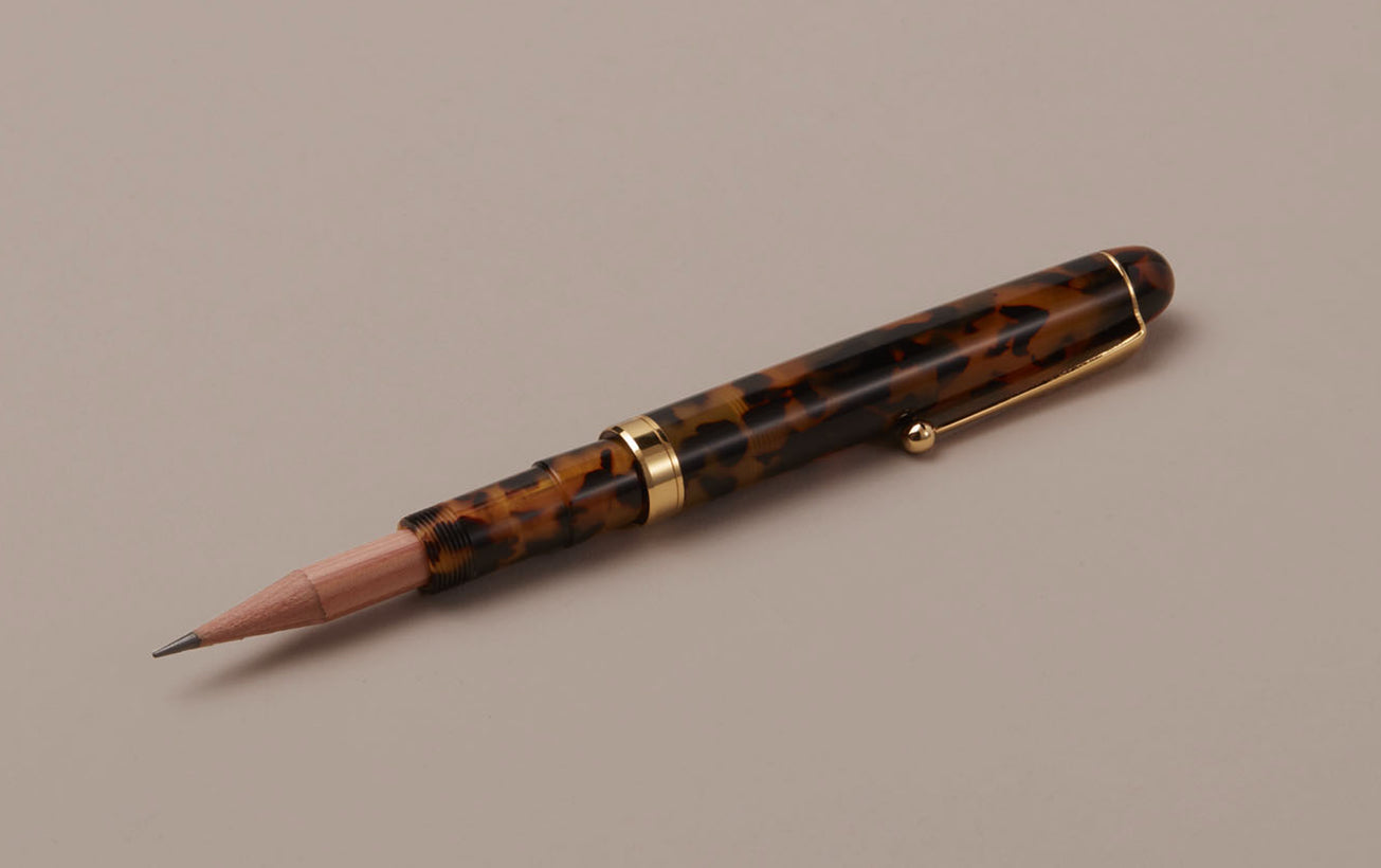 Ohnishi Seisakusho Tortoise Shell Celluloid Pencil Extender and Holder