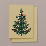 Engraved Gold Christmas Tree Card